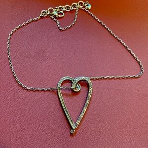 Brighton heart rhinestone necklace 17 inches